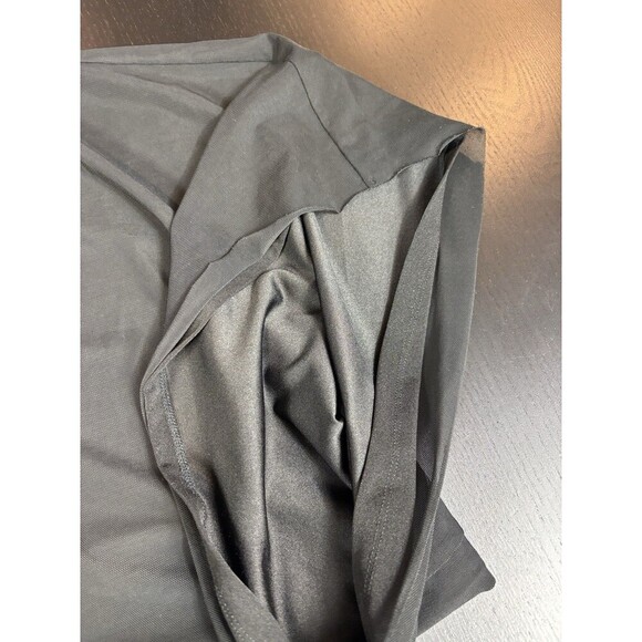 AFRM Kellen Cut Out Dress Black Small Mesh Sheer Long Sleeve Maxi - Picture 7 of 13